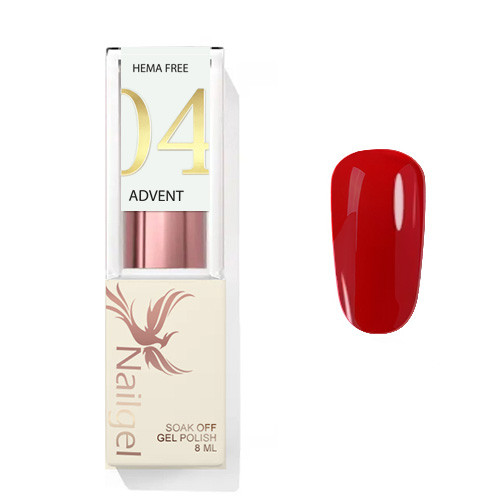 Advent 04 - Gel Polish 8 ml - Glass Effect Red -