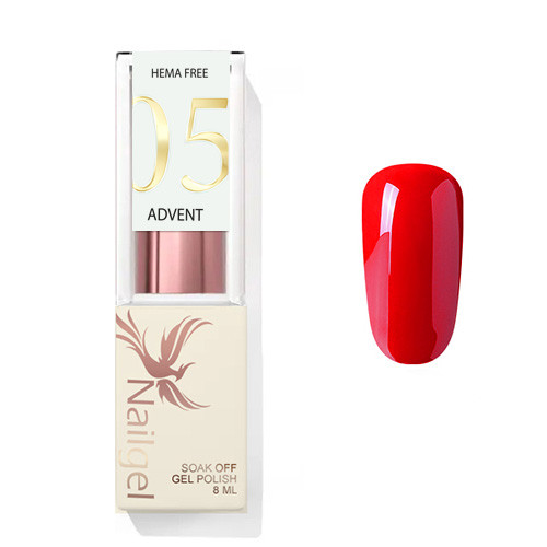 Advent 05 - Gel Polish 8 ml - Vibrant Red -