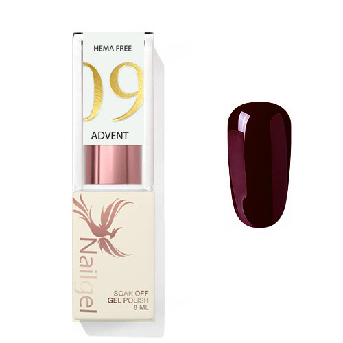 Advent 09 - Gel Polish 8 ml - Dark Burgundy -