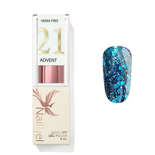 Advent 21 - Gel Polish 8 ml - Shimmer Blue -