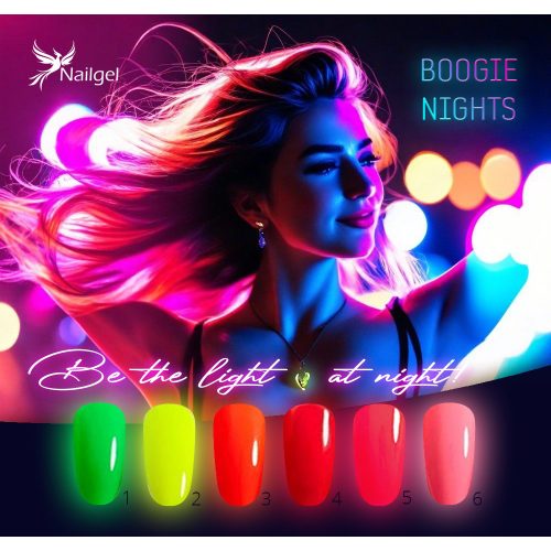 Boogie Nights 6 pcs gel polish set with gift daisy