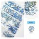 Set of 1680 crystal rhinestones in 6 sizes - Opal blue