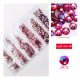 Set of 1680 crystal rhinestones in 6 sizes P07 - Light siam AB