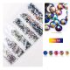 Set of 1680 crystal rhinestones in 6 sizes P14 - Mix colour AB