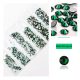 Set of 1680 crystal rhinestones in 6 sizes P24 - Malachite green