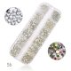 Set of 1440 crystal rhinestones, 2 colours, 6 sizes S6