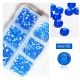 Set of 1680 crystal rhinestones in 6 sizes - Neon blue -