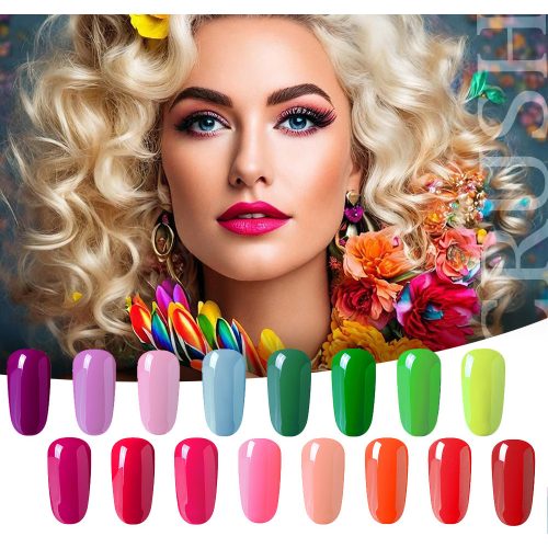 Crush gel polish collection with 16 pcs gel pads and gift daisies