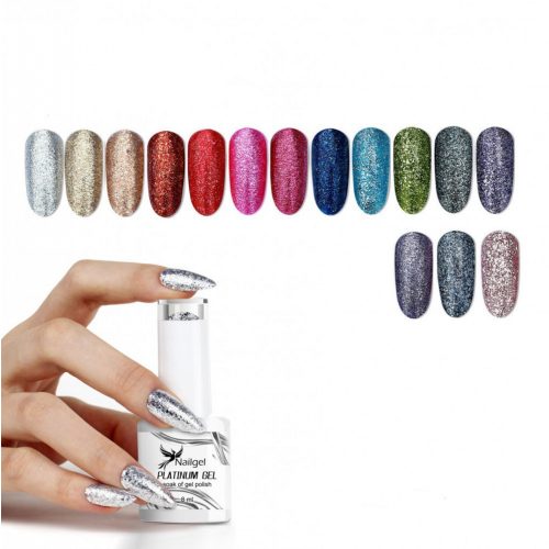 15 piece Platinum gel polish selection with gift daisy