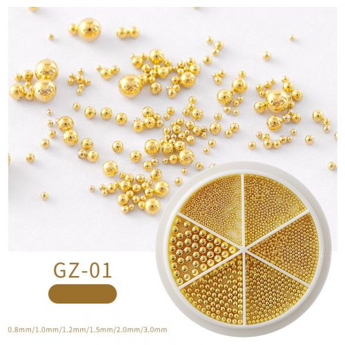 Gold spray beads/caviar mixed size