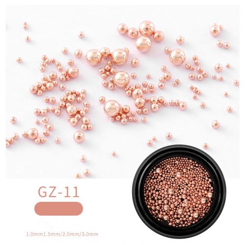 Rosegold spray beads/caviar mixed size - small package