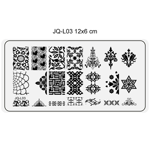 Nail printing plate 6x12cm -JQ-L03