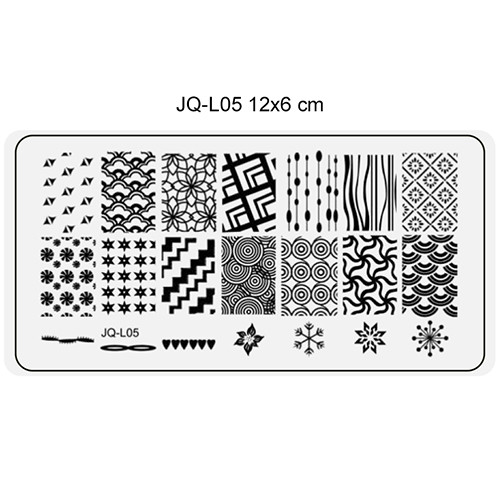 Nail printing plate 6x12cm -JQ-L05