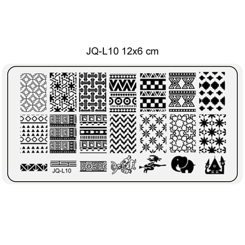 Nail printing plate 6x12cm -JQ-L10