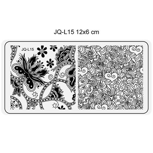 Nail printing plate 6x12cm -JQ-L15