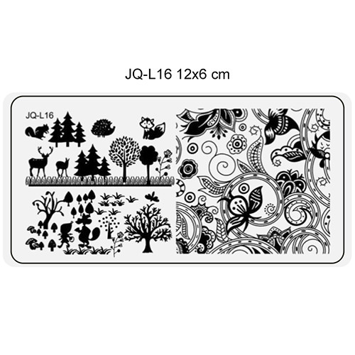 Nail printing plate 6x12cm -JQ-L16