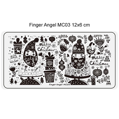 Nail printing plate 6x12cm - MC03