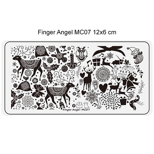 Nail printing plate 6x12cm - MC07