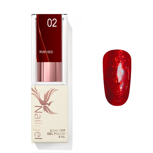 Ruby Red 002 gel polish 8 Ml