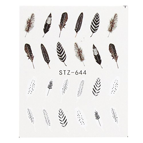 Nail sticker, black and white 29