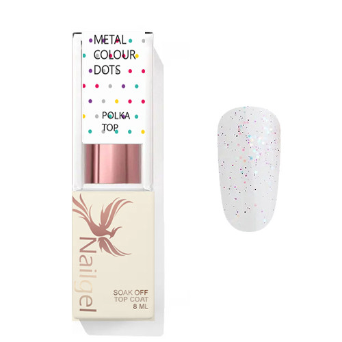 Polka Top Coat - Metal colours - Gel 8ml