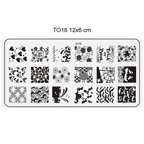 Nail printing plate 6x12cm -TO18