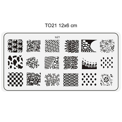 Nail printing plate 6x12cm -TO21