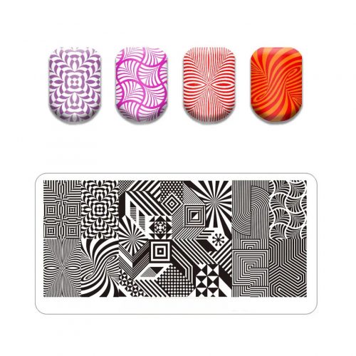 Nail printing plate 6x12cm -V018