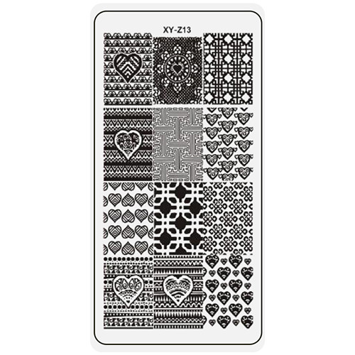 Nail printing plate 6x12cm -XY-Z13