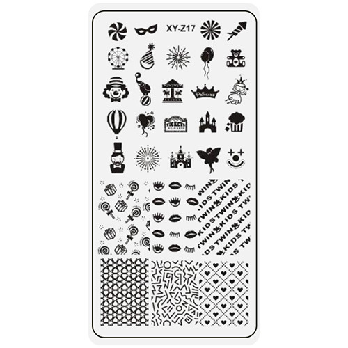 Nail printing plate 6x12cm -XY-Z17