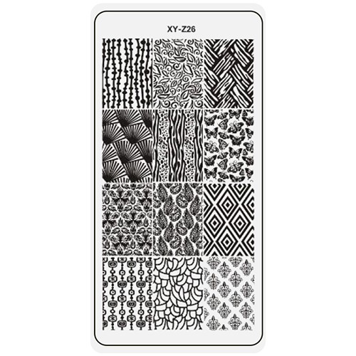 Nail printing plate 6x12cm -XY-Z26