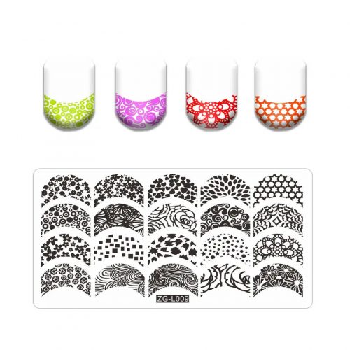 Nail printing plate 6x12cm -ZG-L009