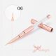 Premium quality short decorative brush 0, rosegold, decorated with crystals