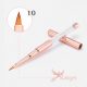 Premium quality mini decorative brush, rosegold, decorated with crystals