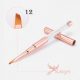 Gel brush with slanting end of premium quality, rosegold, decorated with crystals